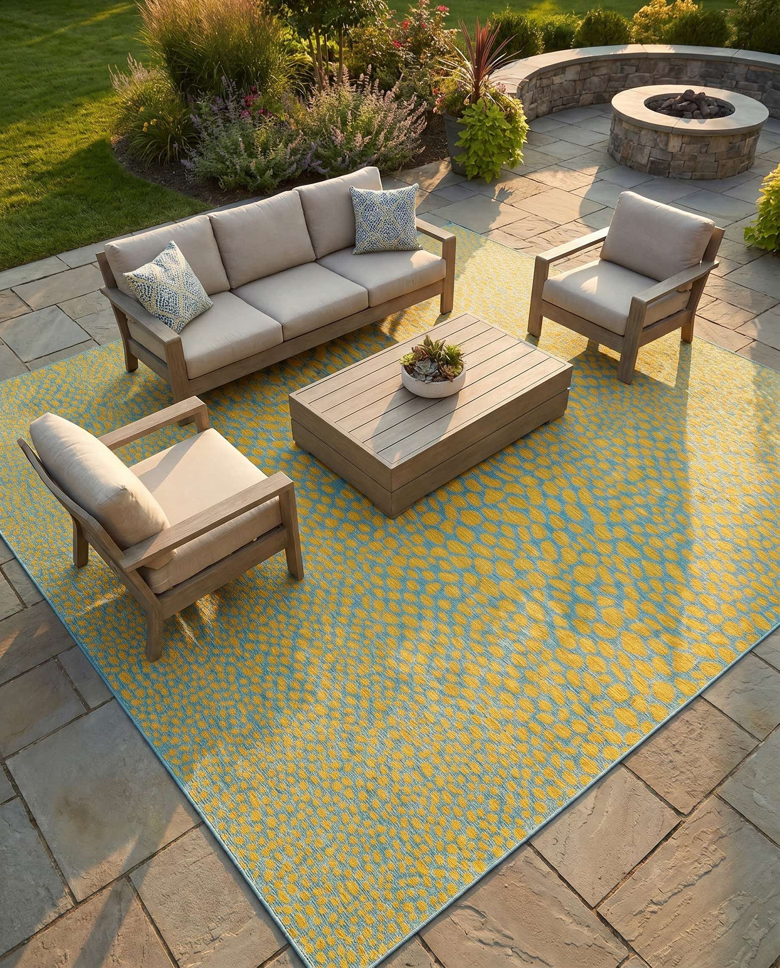 13' x 13' Easy-Clean Jill Zarin Cape Town Indoor / Outdoor Square Rug