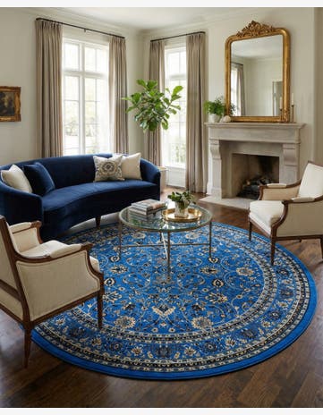 10' x 10' Kashan Design Round Rug