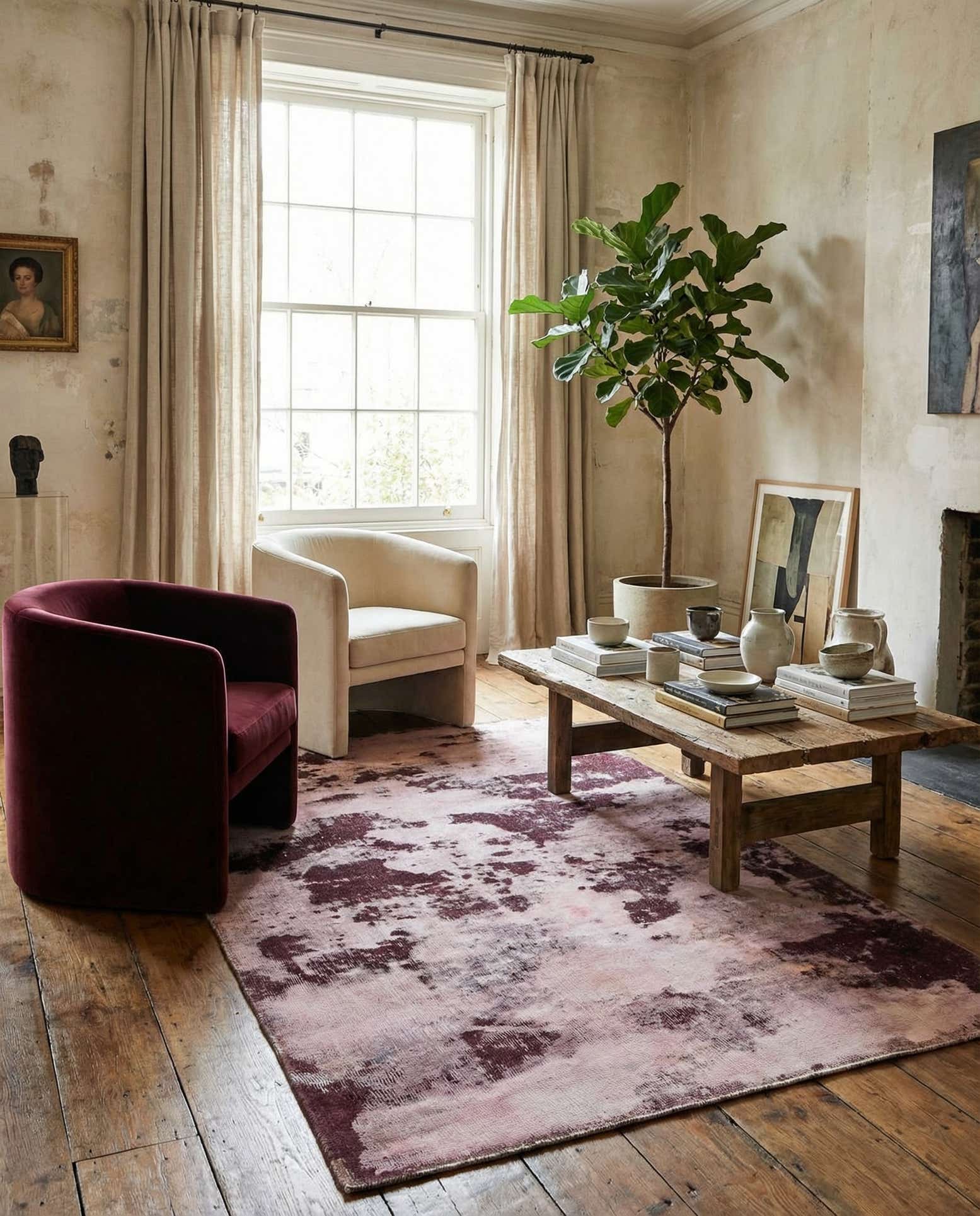 4' x 6' 3 Hand Knotted Ultra Vintage Persian Wool Rug