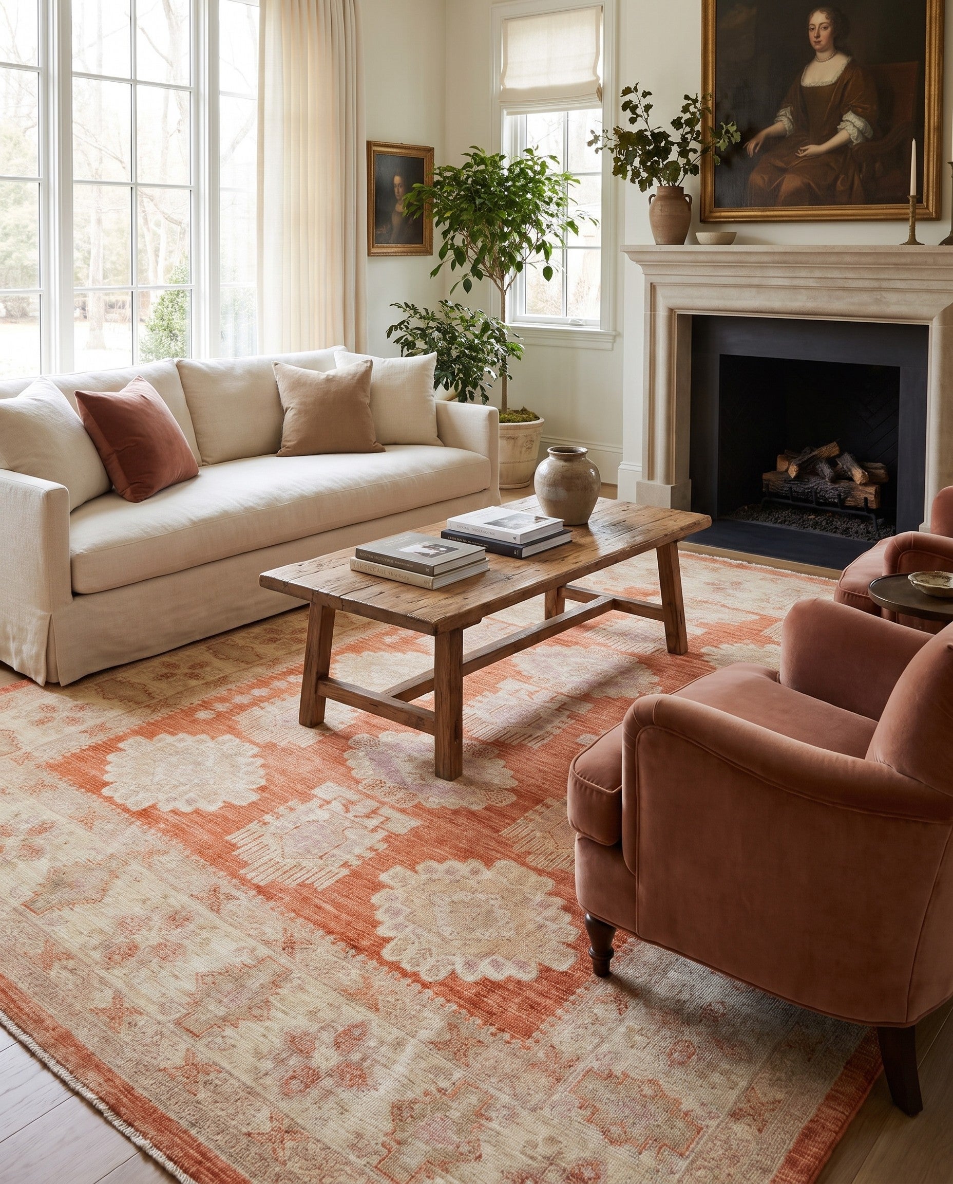 6' 10 x 8' 11 Hand Knotted Ziegler Rug