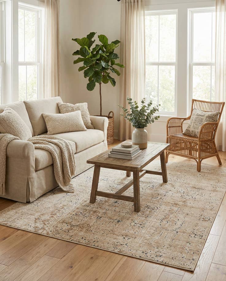 Detail image of 7' x 7' Villa Square Rug