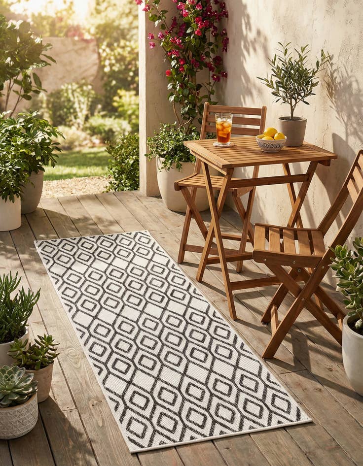 Detail image of 2' x 6' Washable Jill Zarin Turks and Caicos Indoor / Outdoor Runner Rug