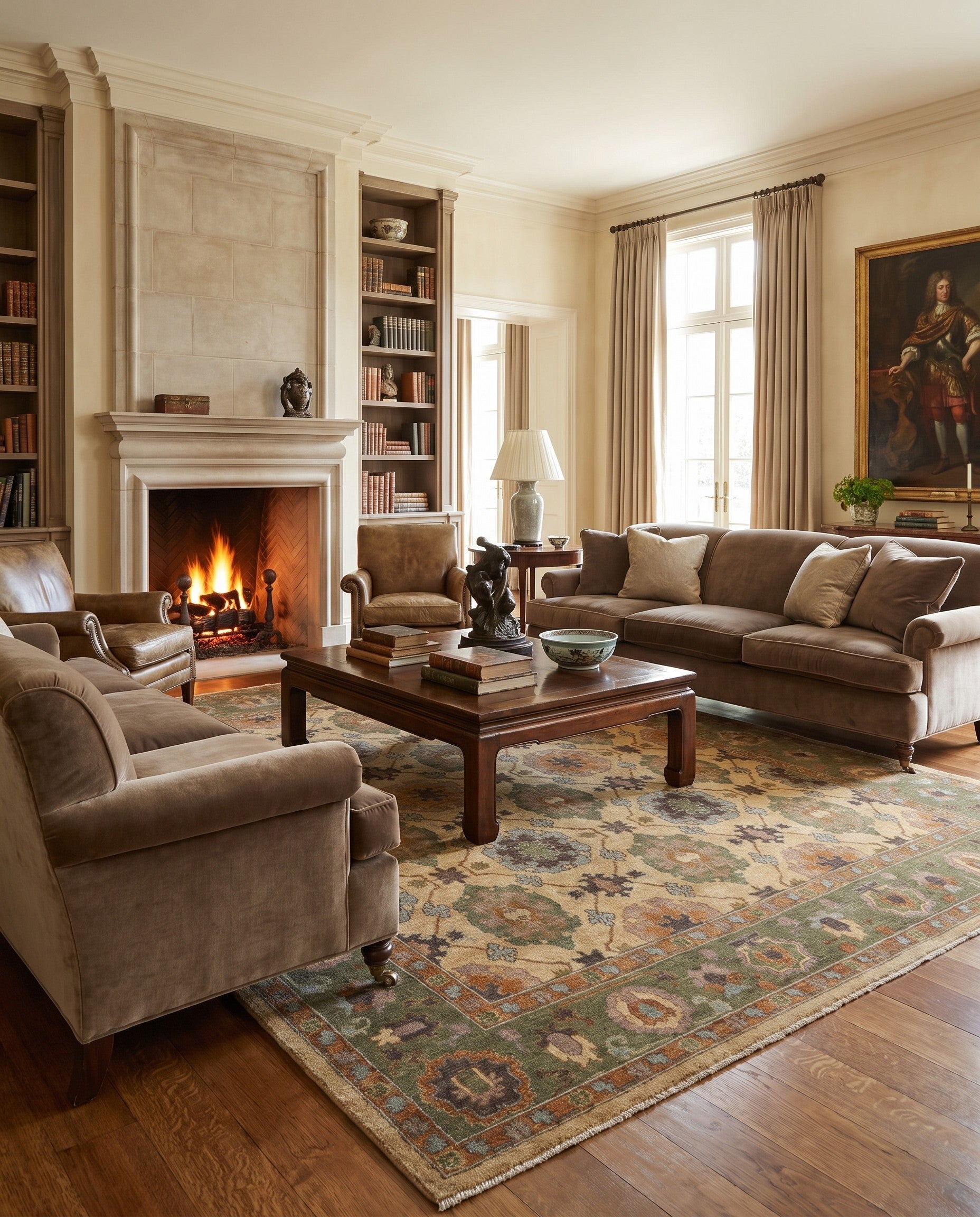 8' x 10' 8 Hand Knotted Ziegler Rug