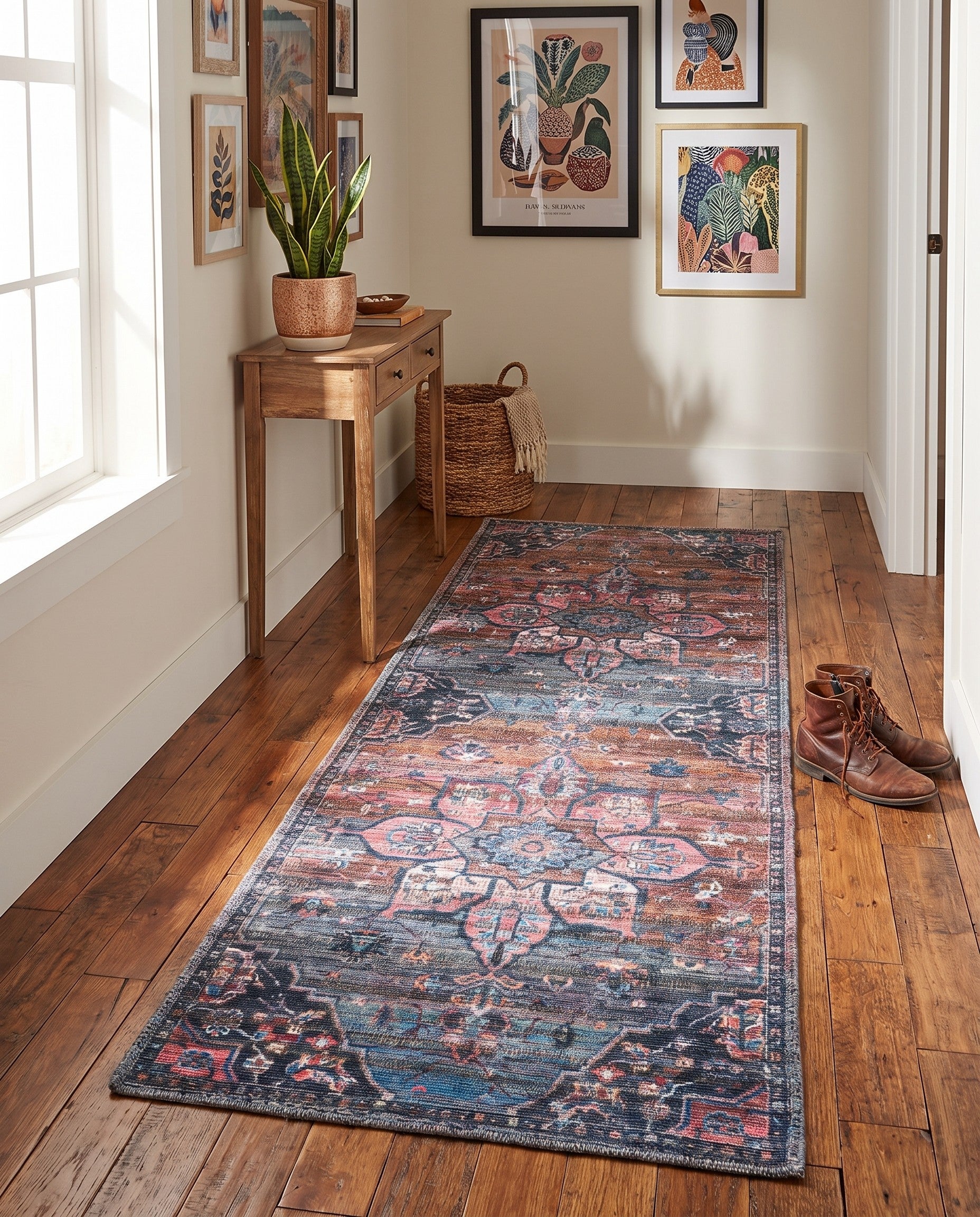 2' x 5' Washable Nostalgia Runner Rug