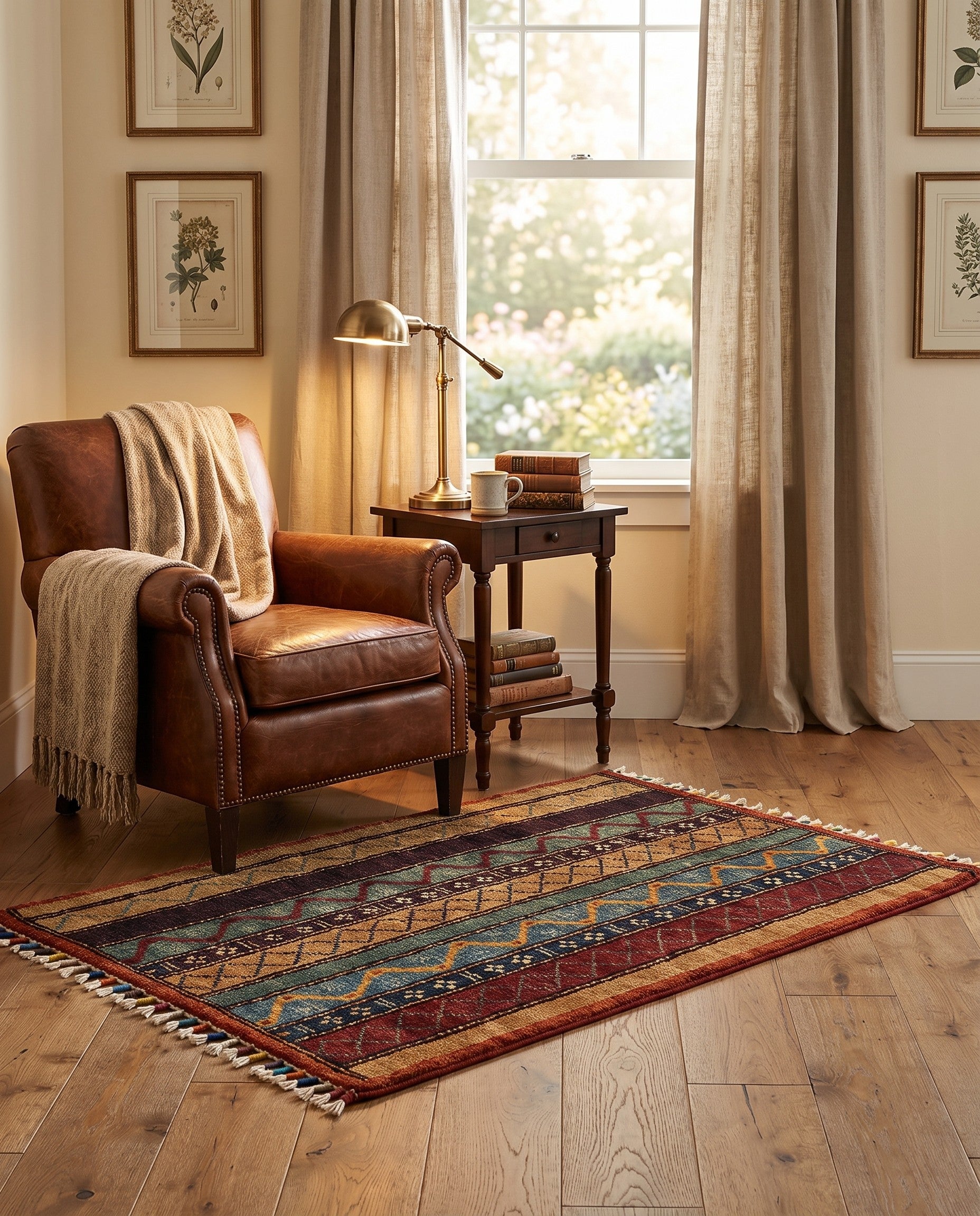 1' 7 x 3' 2 Hand Knotted Ariana Ziegler Rug