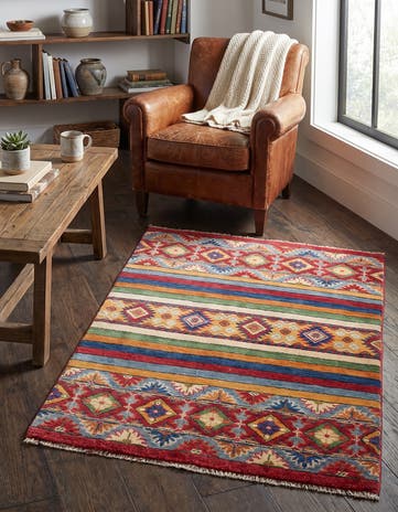 2' 9 x 4' 2 Hand Knotted Kazak Rug