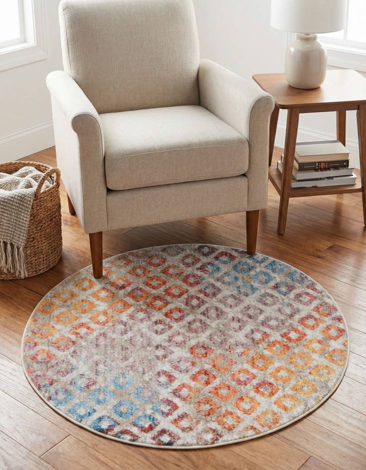 Detail image of 3' 3 x 3' 3 Andromeda Round Rug