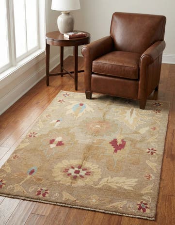 3' 6 x 5' 2 Hand Knotted Oushak Wool Rug