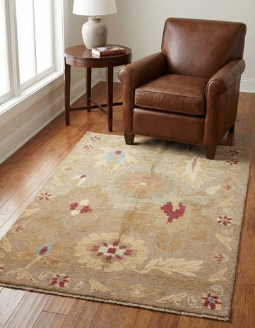3' 6 x 5' 2 Hand Knotted Oushak Wool Rug