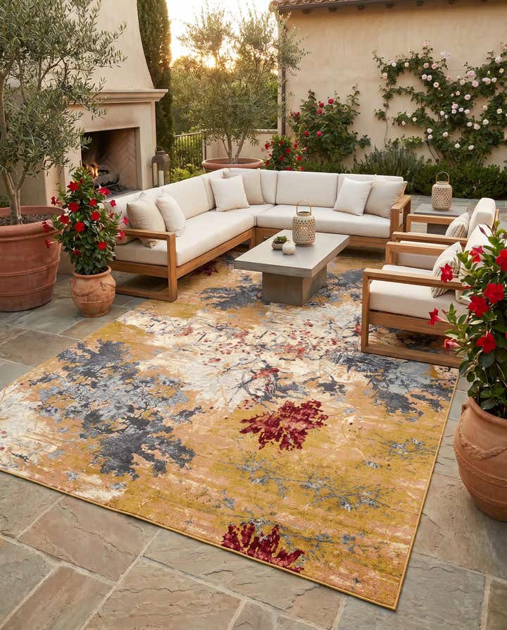 10' x 14' Easy-Clean Modern Indoor / Outdoor Rug