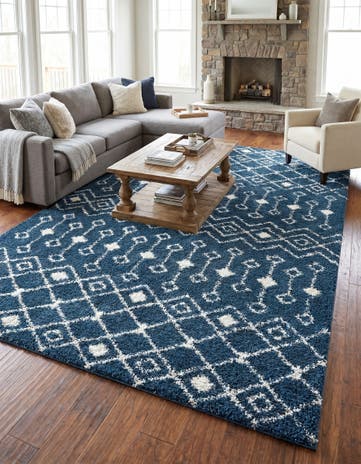 10' x 14' Moroccan Trellis Shag Rug