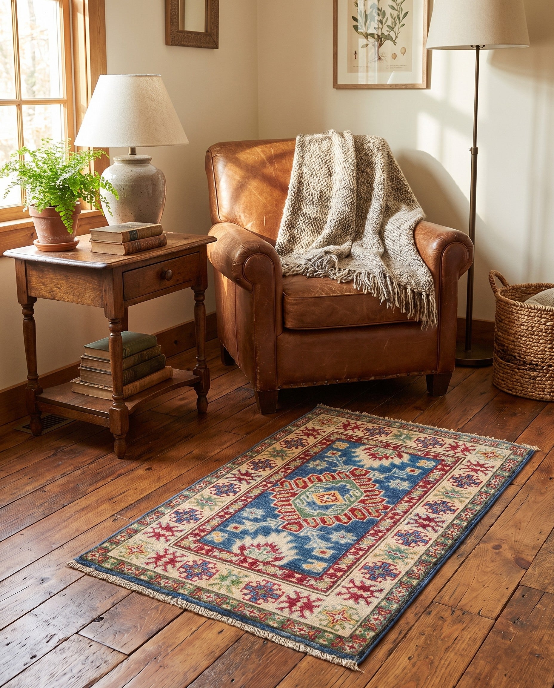 2' x 3' Hand Knotted Kazak Rug