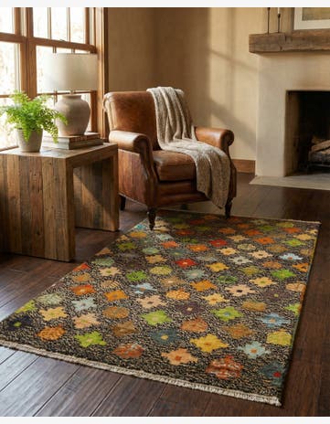 3' 2 x 4' 10 Hand Knotted Balouch Wool Rug