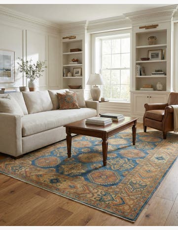 4' 11 x 6' 6 Hand Knotted Oushak Wool Rug