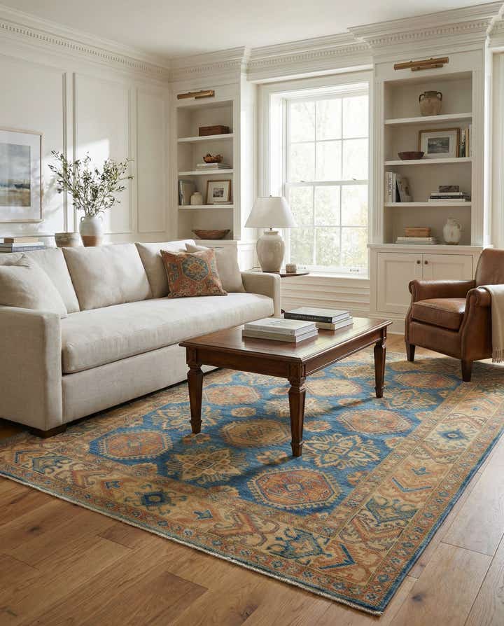 4' 11 x 6' 6 Hand Knotted Oushak Wool Rug