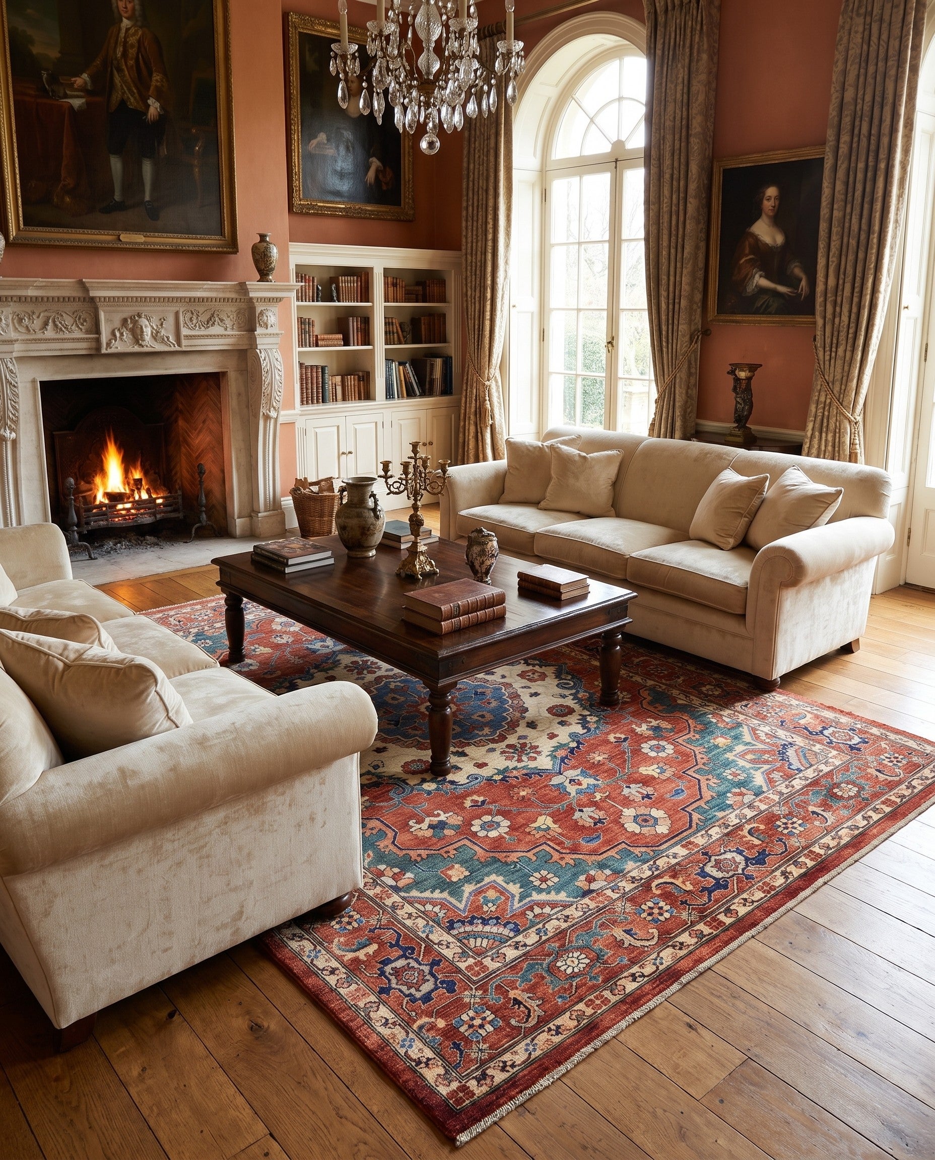 8' 3 x 11' 6 Hand Knotted Heriz Rug