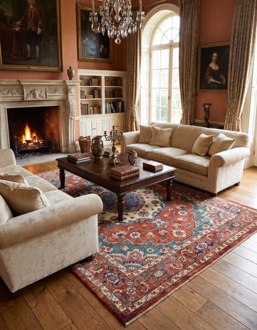 8' 3 x 11' 6 Hand Knotted Heriz Rug