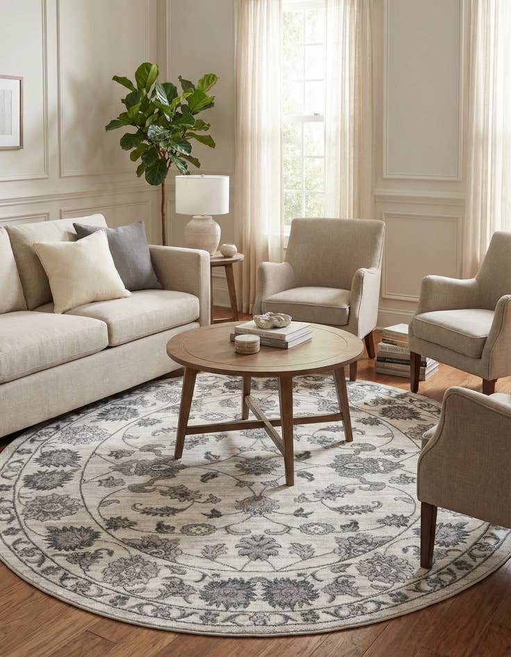 Detail image of 7' 10 x 7' 10 Boston Round Rug