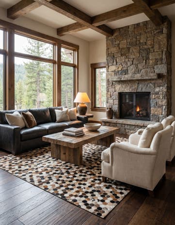 5' 1 x 8' Cowhide - Patchwork Rug