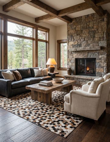 5' 1 x 8' Cowhide - Patchwork Rug
