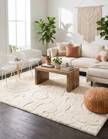 8' x 10' Botanical Shag Rug