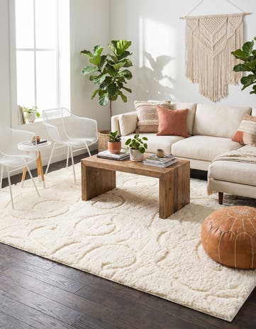 8' x 10' Botanical Shag Rug
