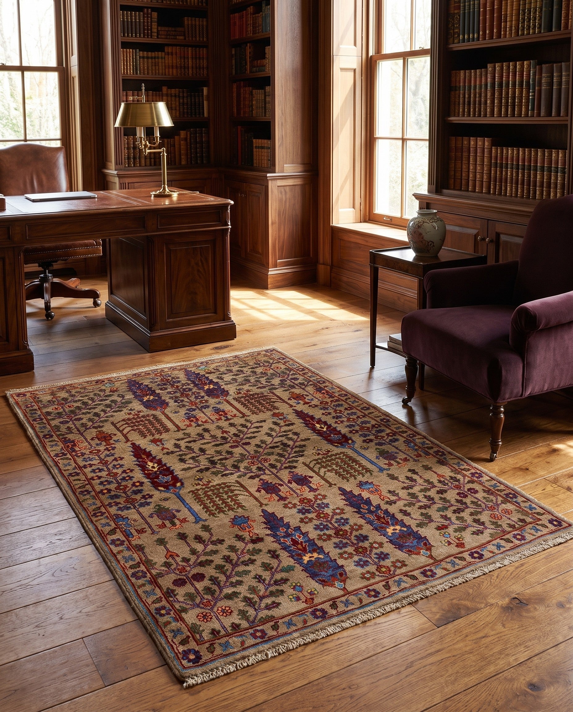 3' 5 x 5' 1 Hand Knotted Ariana Ziegler Rug