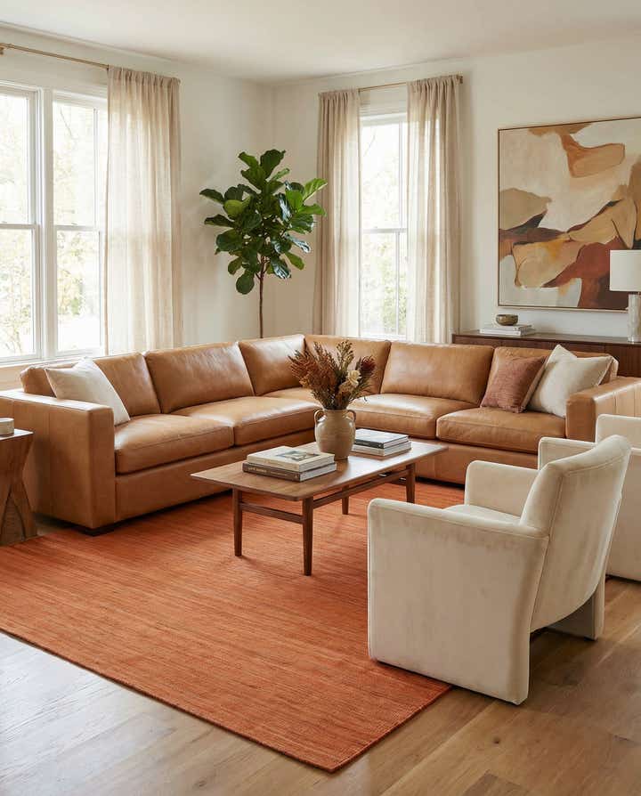 6' 11 x 9' 7 Hand Woven Kilim Modern Wool Rug