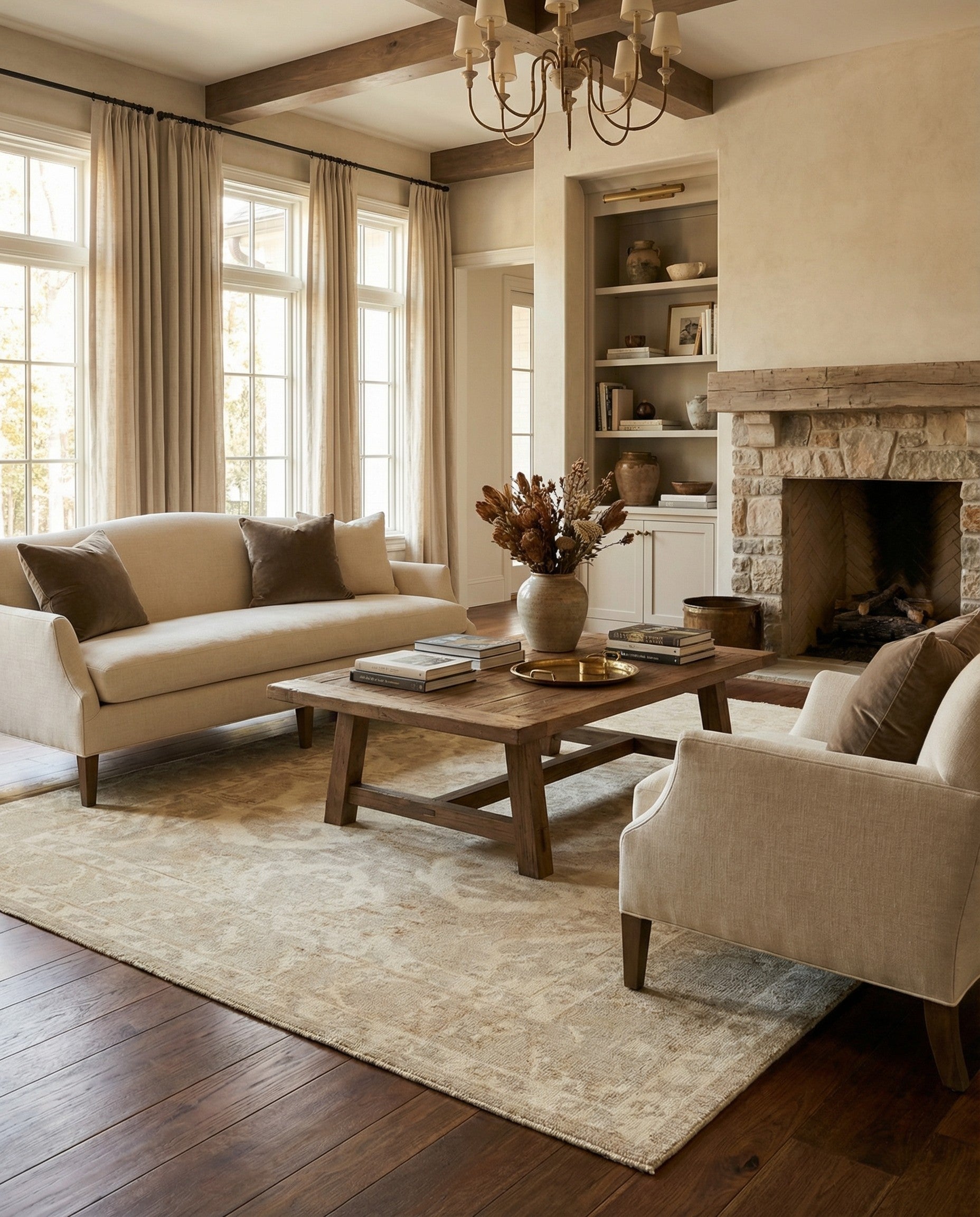 8' 5 x 10' 5 Hand Knotted Oushak Wool Rug