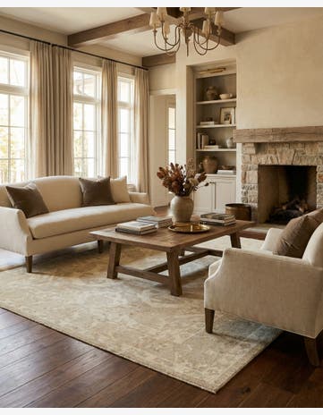 8' 5 x 10' 5 Hand Knotted Oushak Wool Rug