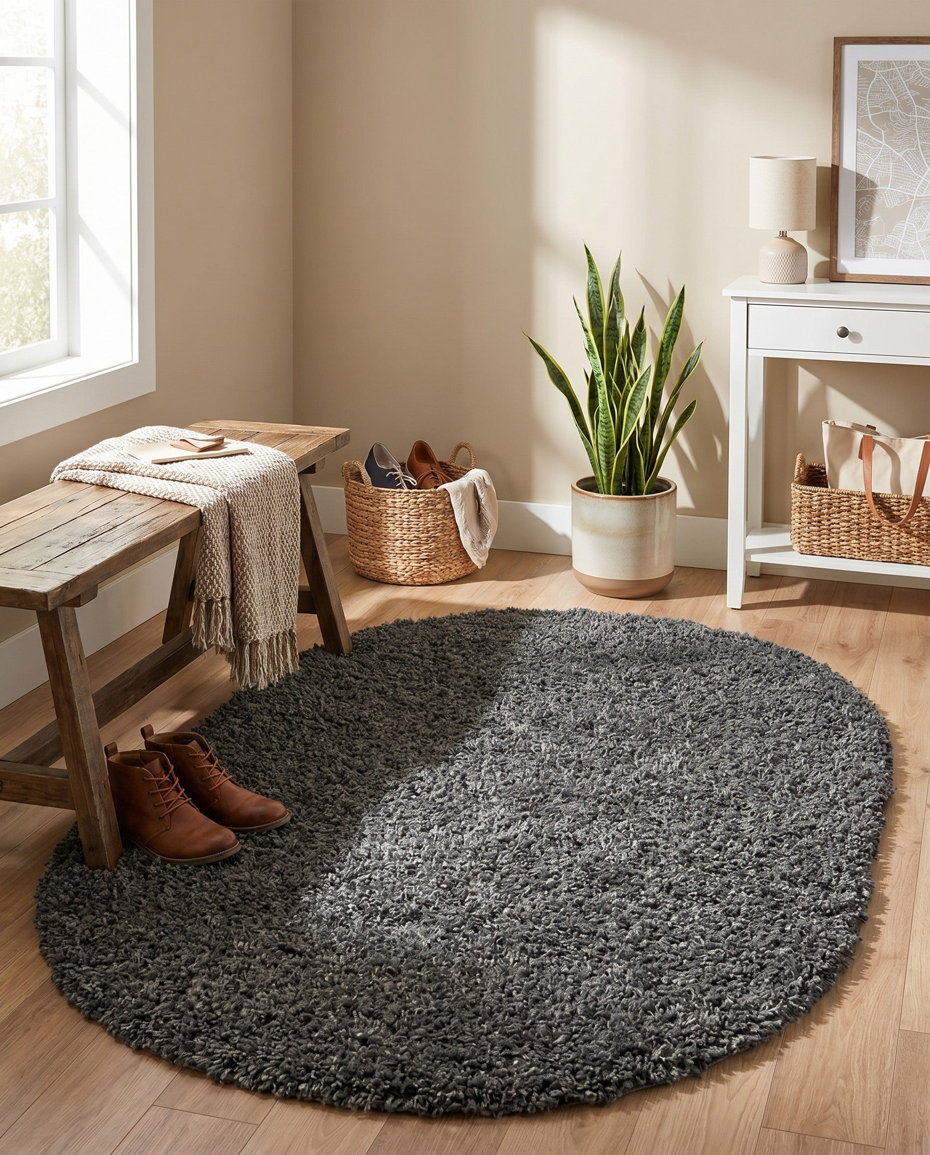 3' x 5' 3 Zermatt Shag Oval Rug