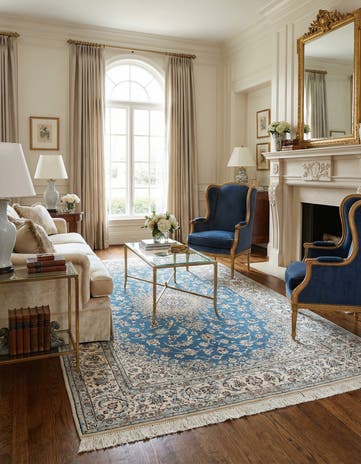 4' 10 x 7' 11 Hand Knotted Nain Rug