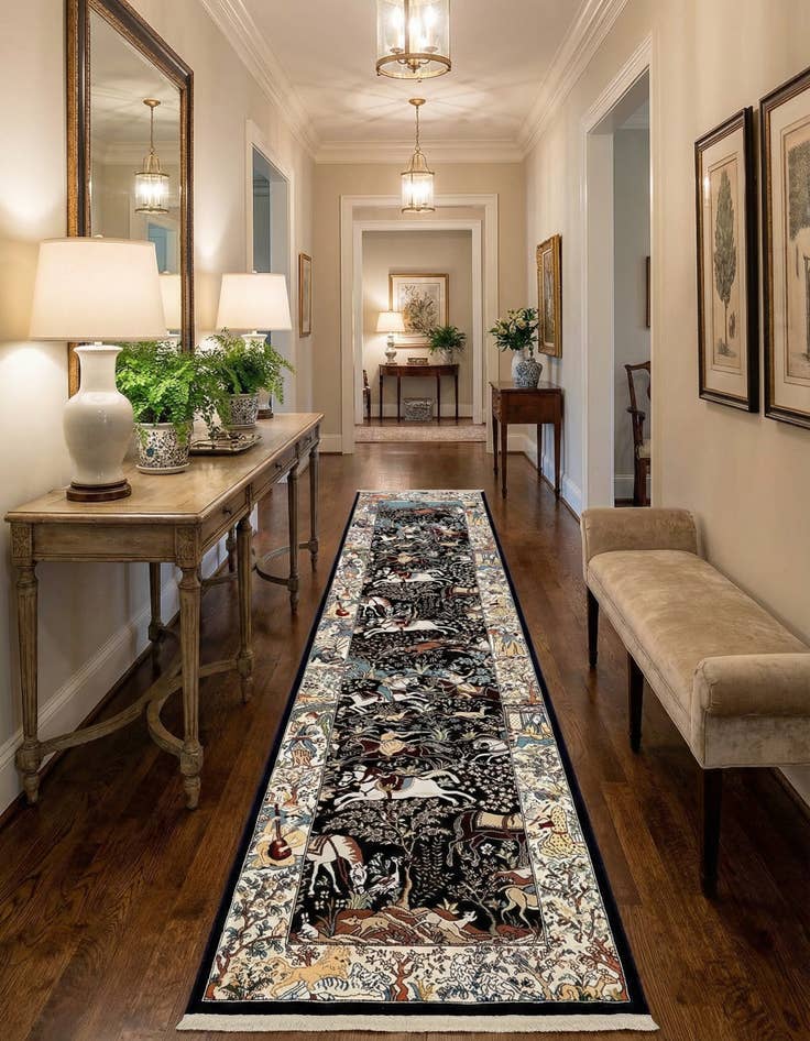 Detail image of 3' x 13' Nain Design Runner Rug