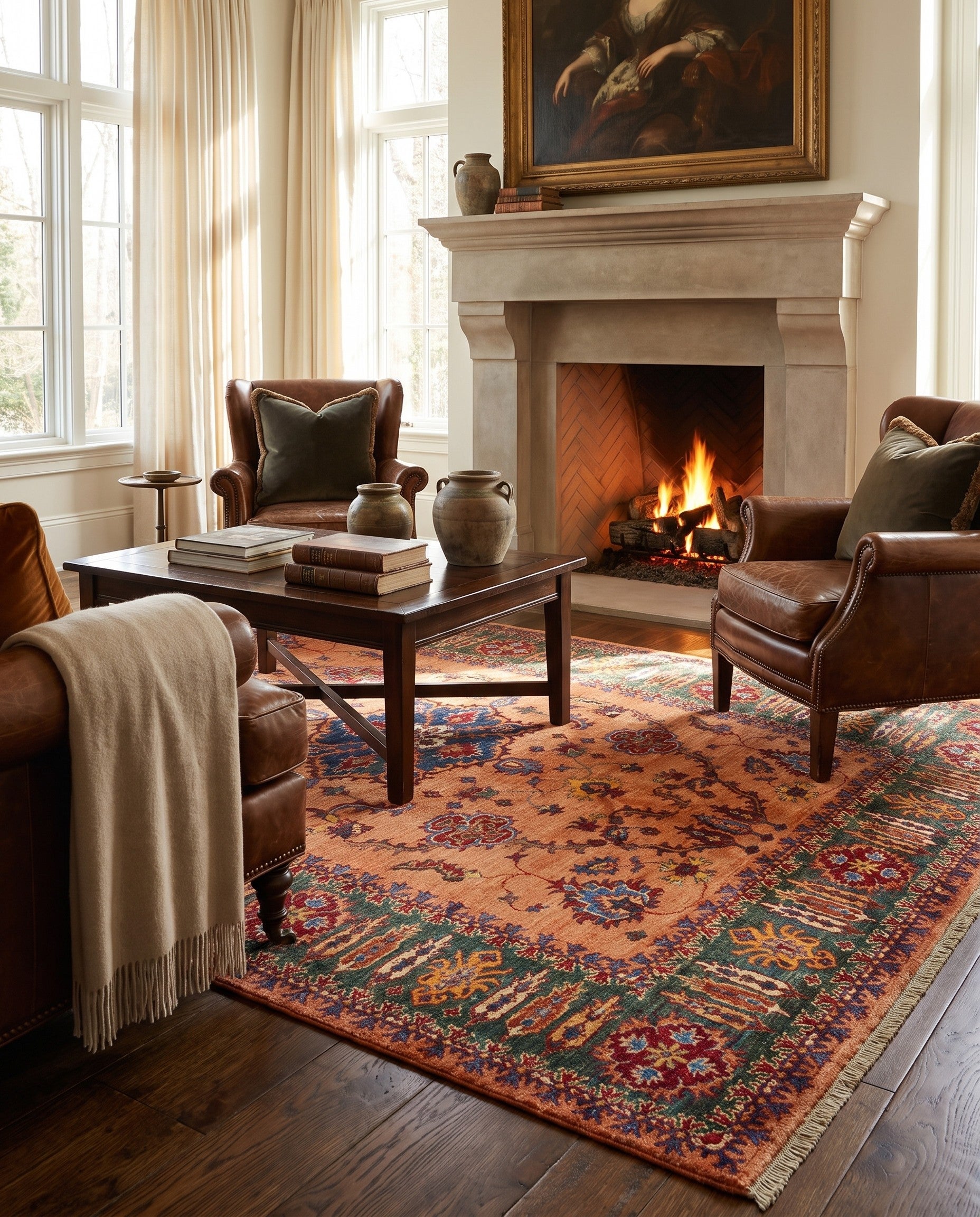 5' 10 x 8' 4 Hand Knotted Kazak Rug