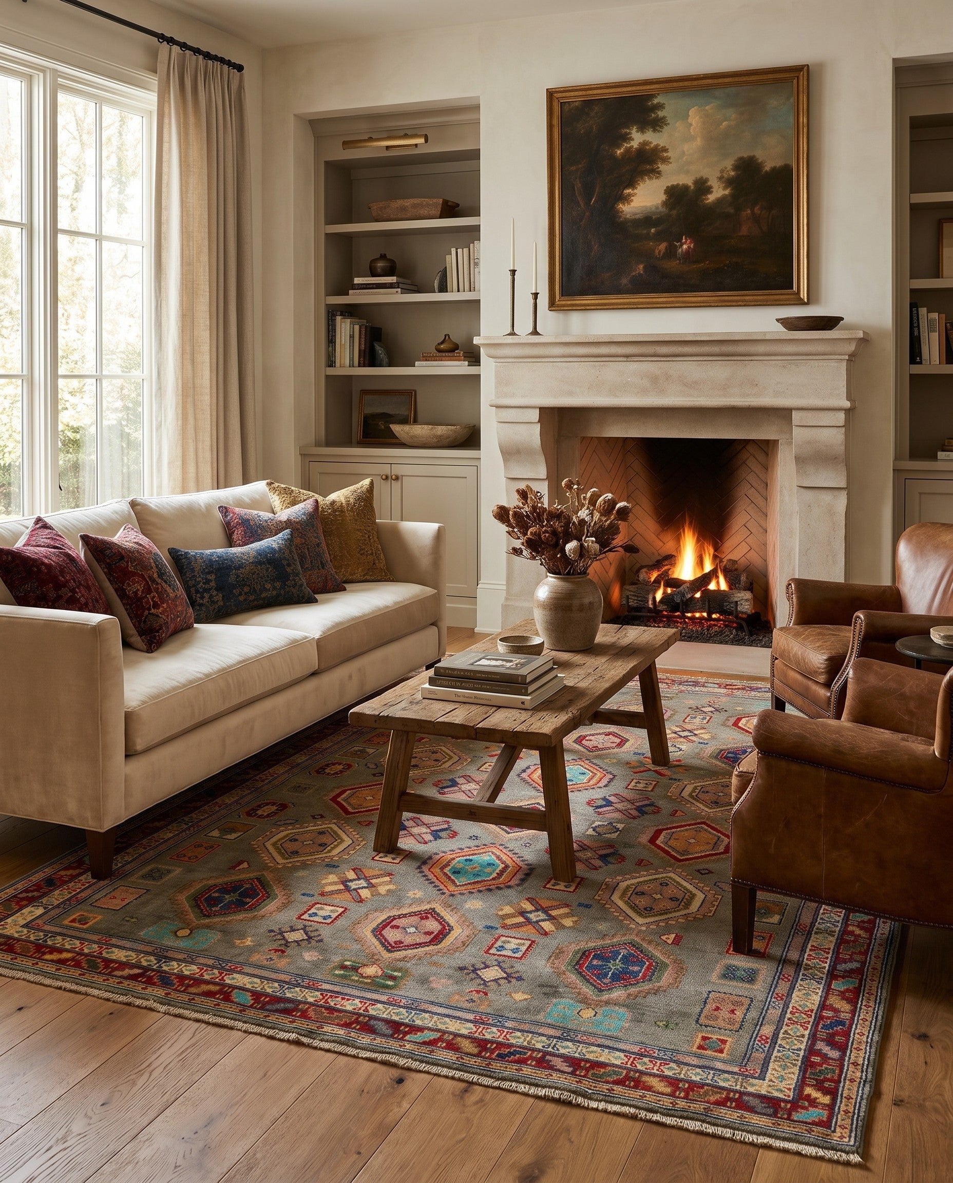 5' 8 x 7' 7 Hand Knotted Kazak Rug