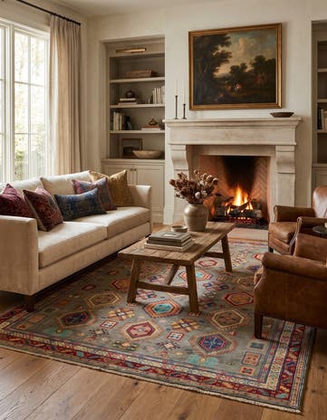 5' 8 x 7' 7 Hand Knotted Kazak Rug