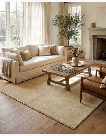 6' 5 x 9' 7 Hand Knotted Oushak Wool Rug