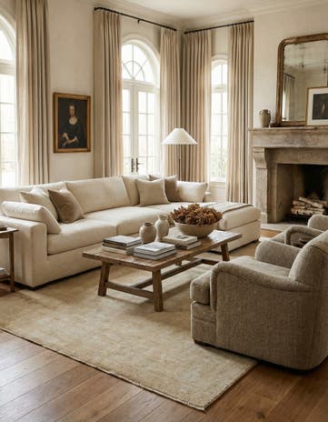 9' 2 x 12' 1 Hand Knotted Oushak Wool Rug