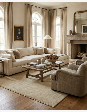 9' 2 x 12' 1 Hand Knotted Oushak Wool Rug