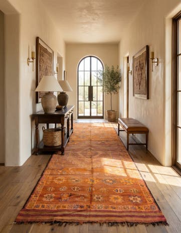6' 8 x 13' 8 Hand Knotted Moroccan Wool Runner Rug