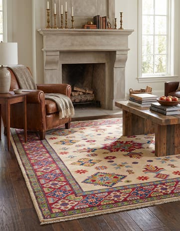 5' 1 x 6' 11 Hand Knotted Kazak Rug