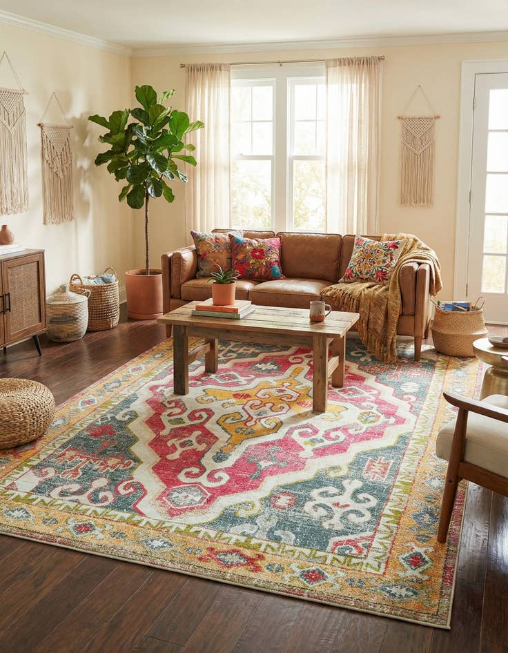 Detail image of 10' 6 x 16' 5 Washable Carnevale Rug