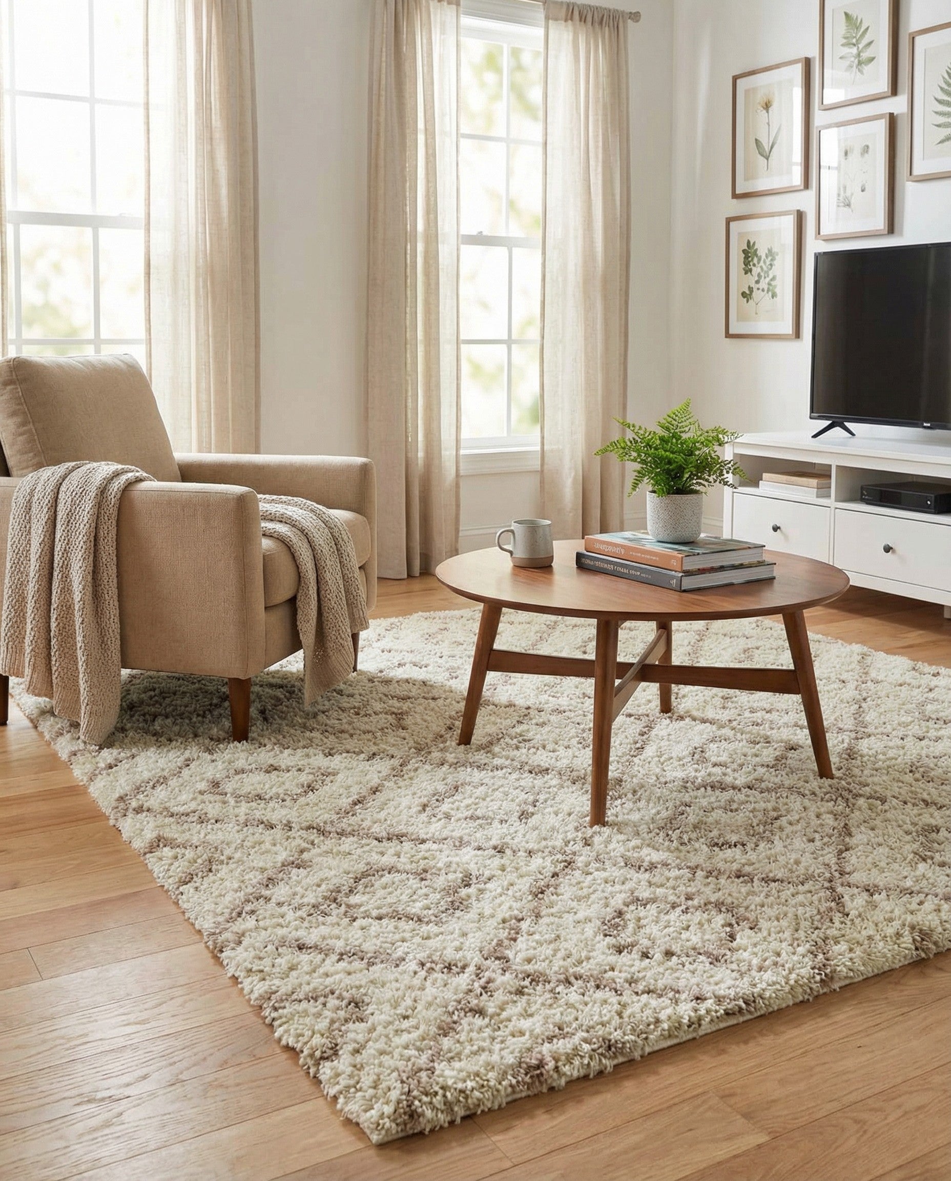 6' x 6' Trellis Shag Square Rug