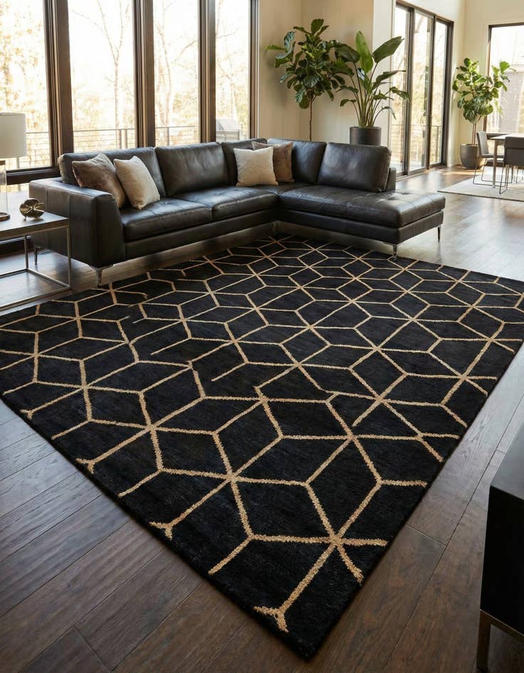 Detail image of 6' 9 x 10' 4 Hand Knotted Darya Wool Rug