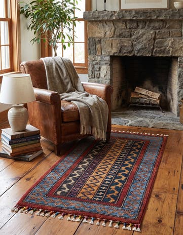 1' 7 x 3' 3 Hand Knotted Kazak Rug