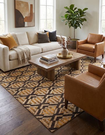 5' 4 x 7' 9 Hand Knotted Ziegler Modern Rug