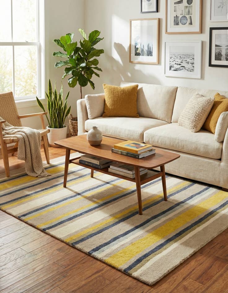 Detail image of 4' x 5' 7 Luna Wool Rug