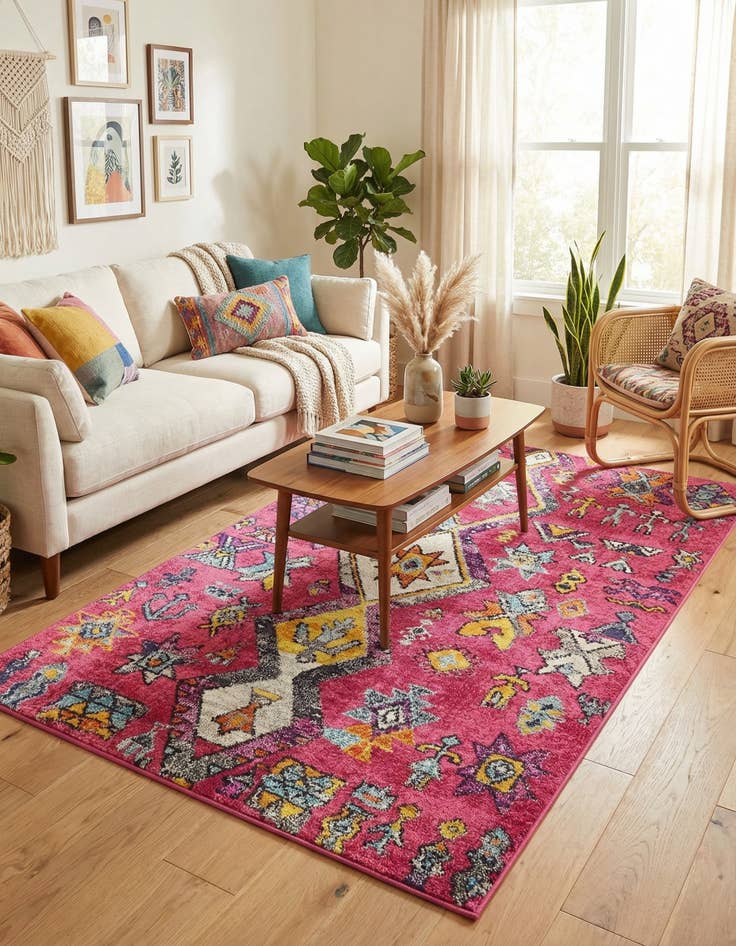 Detail image of 4' x 6' Washable Santa Fe Rug