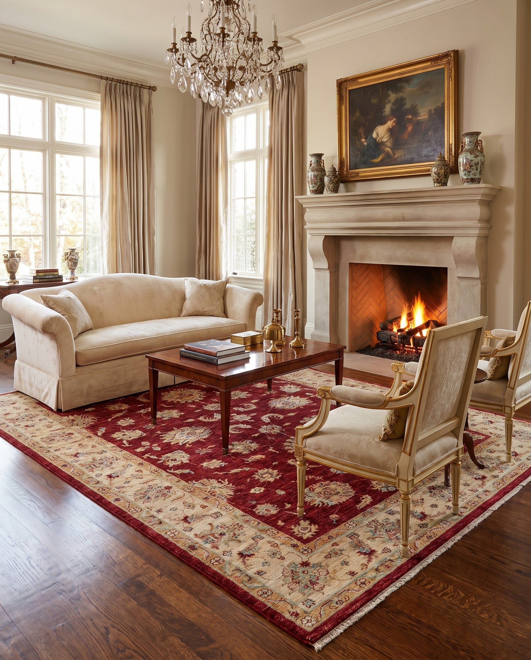7' 3 x 9' 10 Hand Knotted Ziegler Rug