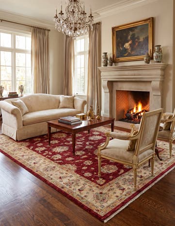 7' 3 x 9' 10 Hand Knotted Ziegler Rug